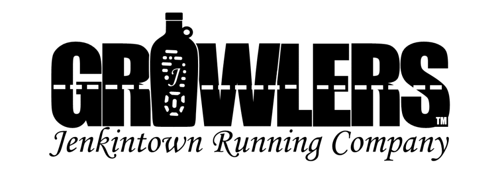 The Growlers logo with a growler-style container as the 'O' in the middle of block lettering over the JRC logo.