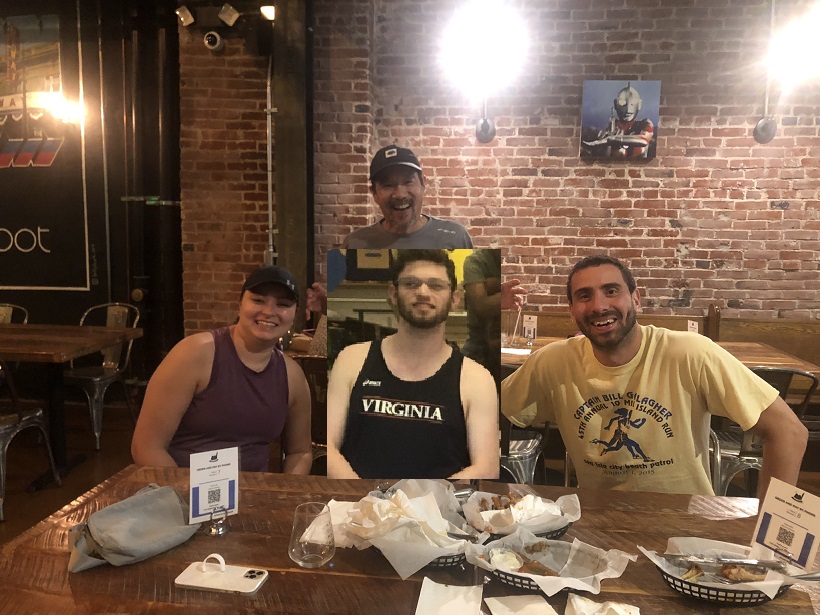 Photo of A.A.Rondasay (AKA Candace and Aaron) flanking an embedded image of T'Adam with CtCloser standing behind