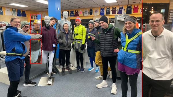 Runners lined up around the store mannequins with CtCloser and Jim-var pasted in with red borders